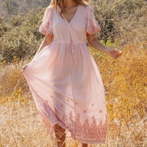 Christy Dawn Dahlia Dress Embroidered Petal